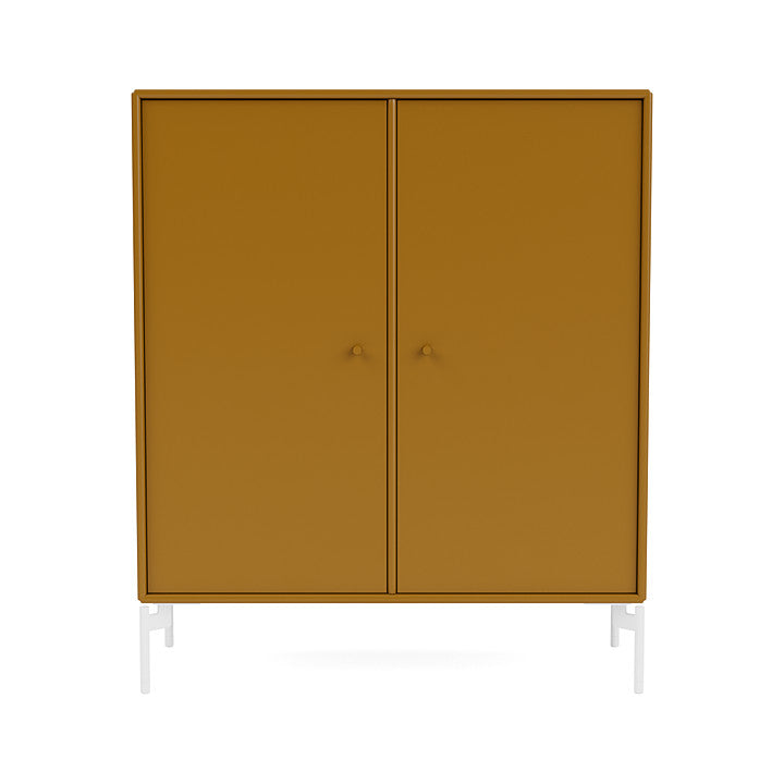 Montana Cover Cabinet With Legs, Amber/Snow White