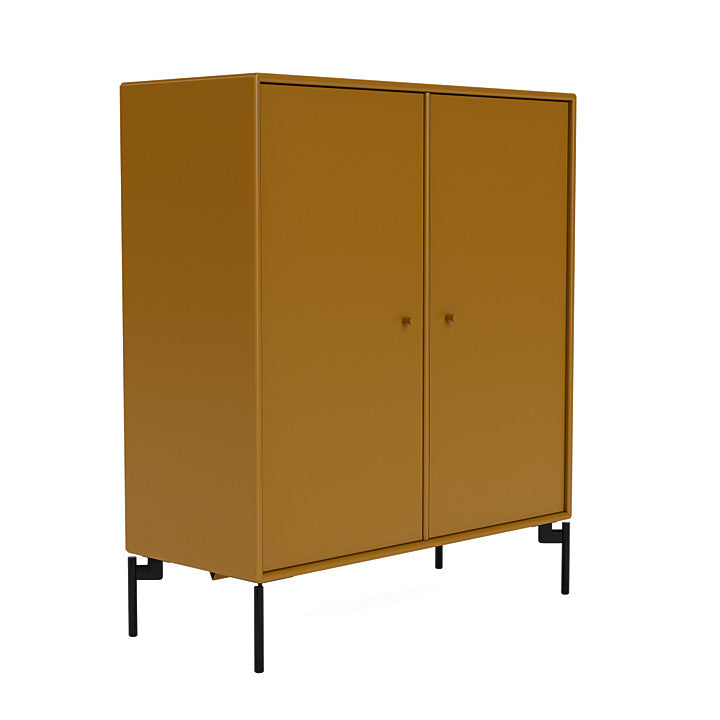 Montana Cover Cabinet With Legs, Amber/Black