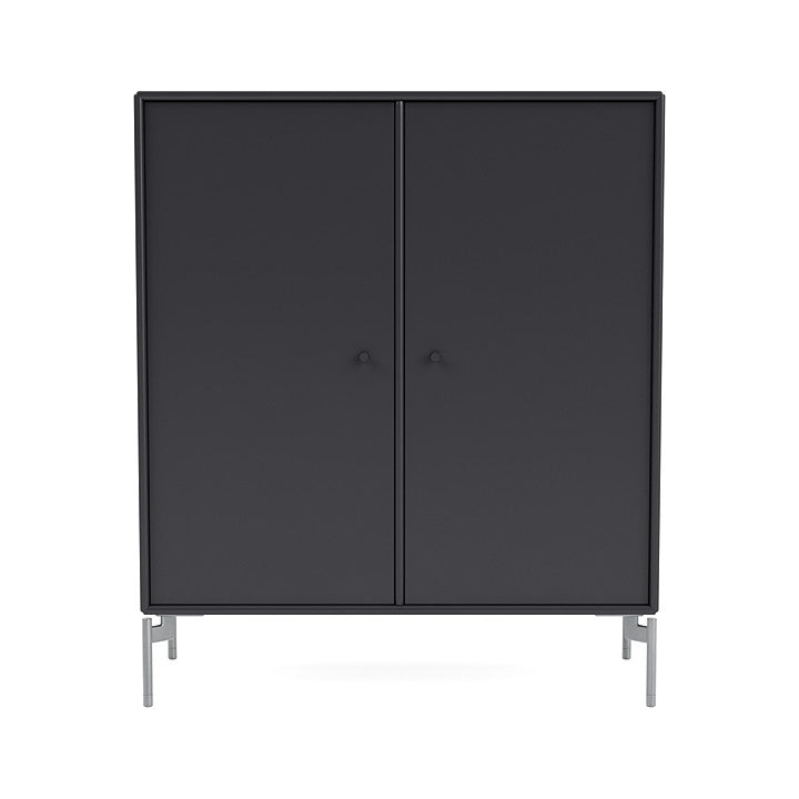 Montana Cover Cabinet With Legs, Anthracite/Matt Chrome