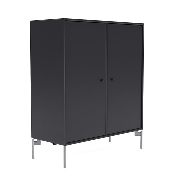 Montana Cover Cabinet With Legs, Anthracite/Matt Chrome