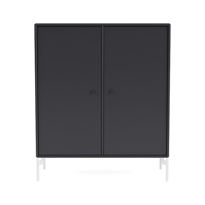 Montana Cover Cabinet With Legs, Anthracite/Snow White