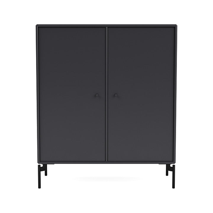 Montana Cover Cabinet With Legs, Anthracite/Black