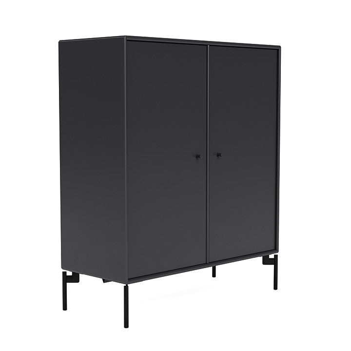 Montana Cover Cabinet With Legs, Anthracite/Black