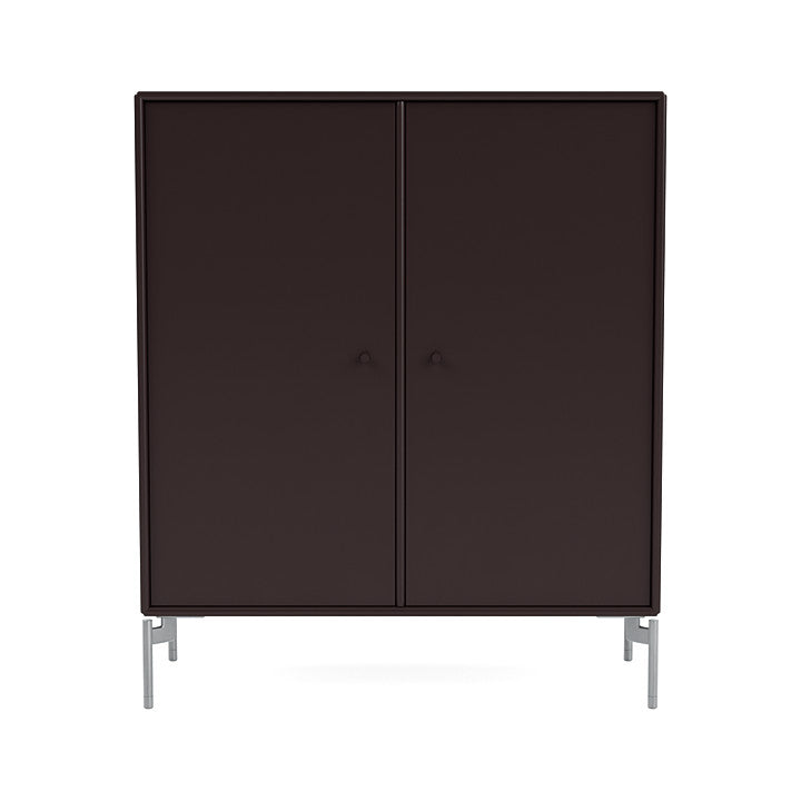 Montana Cover Cabinet With Legs, Balsamic/Matt Chrome