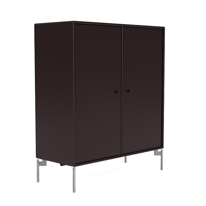 Montana Cover Cabinet With Legs, Balsamic/Matt Chrome