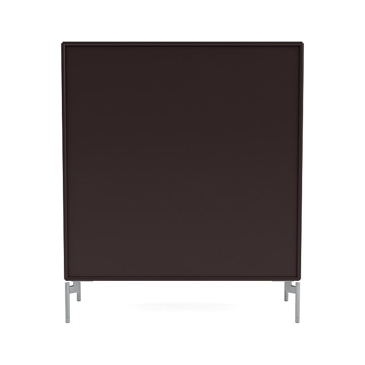 Montana Cover Cabinet With Legs, Balsamic/Matt Chrome