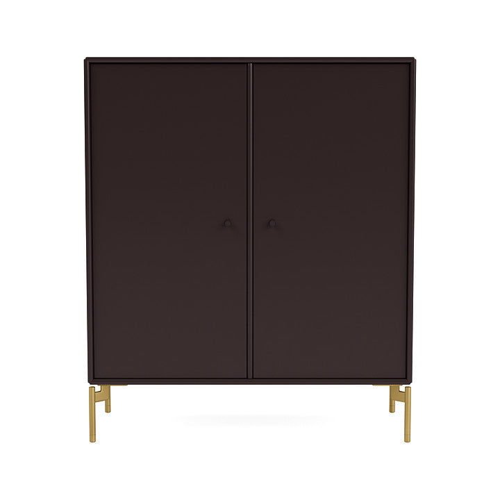 Montana Cover Cabinet With Legs, Balsamic/Brass