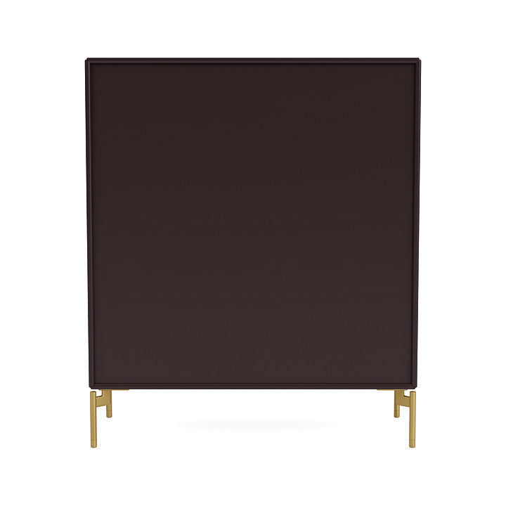 Montana Cover Cabinet With Legs, Balsamic/Brass