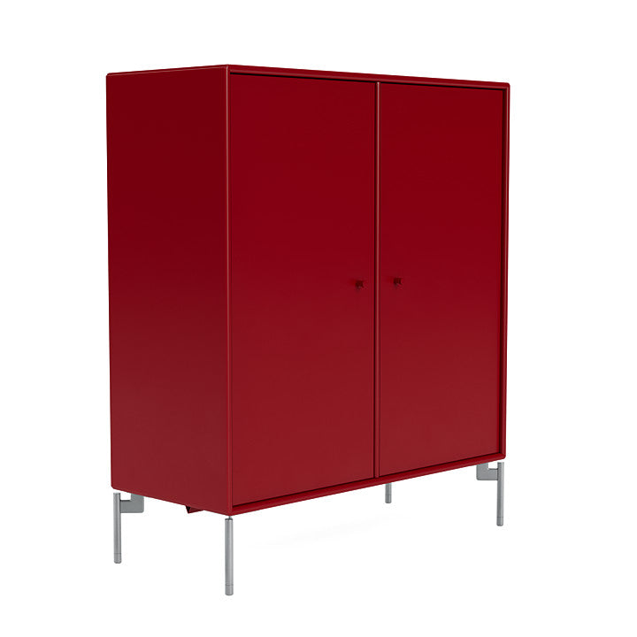 Montana Cover Cabinet With Legs, Beetroot/Matt Chrome