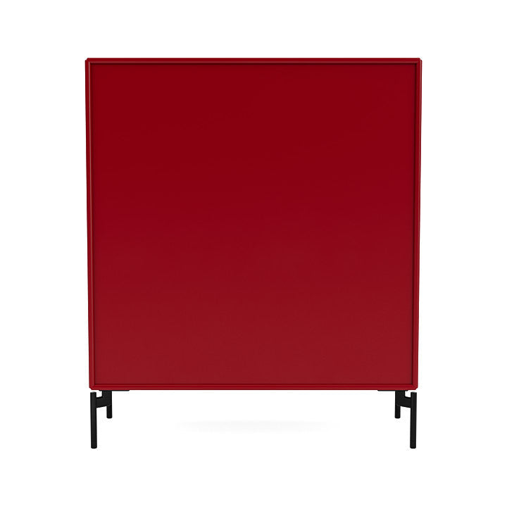 Montana Cover Cabinet With Legs, Beetroot/Black