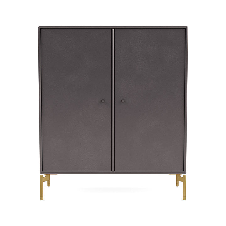 Montana Cover Cabinet With Legs, Coffee/Brass