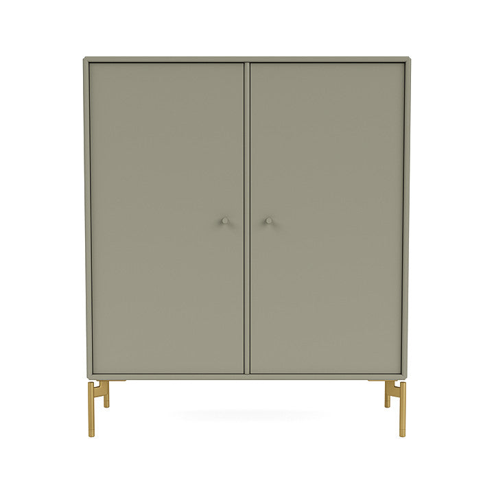 Montana Cover Cabinet With Legs, Fennel/Brass