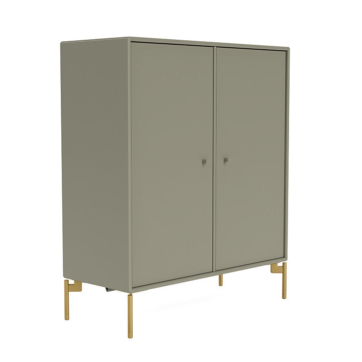 Montana Cover Cabinet With Legs, Fennel/Brass