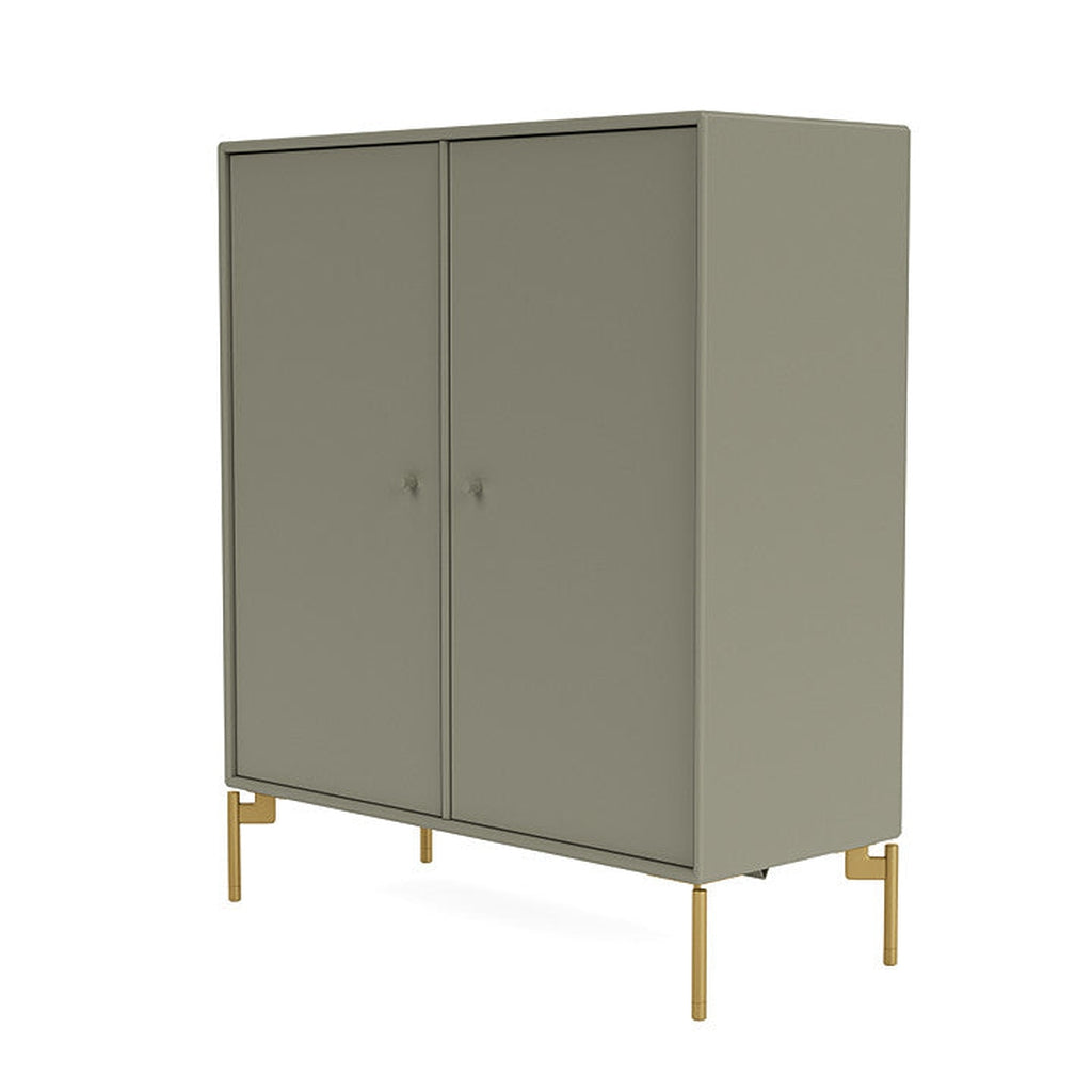 Montana Cover Cabinet With Legs, Fennel/Brass