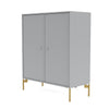 Montana Cover Cabinet With Legs, Fjord/Brass