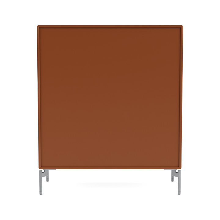 Montana Cover Cabinet With Legs, Hazelnut/Matt Chrome