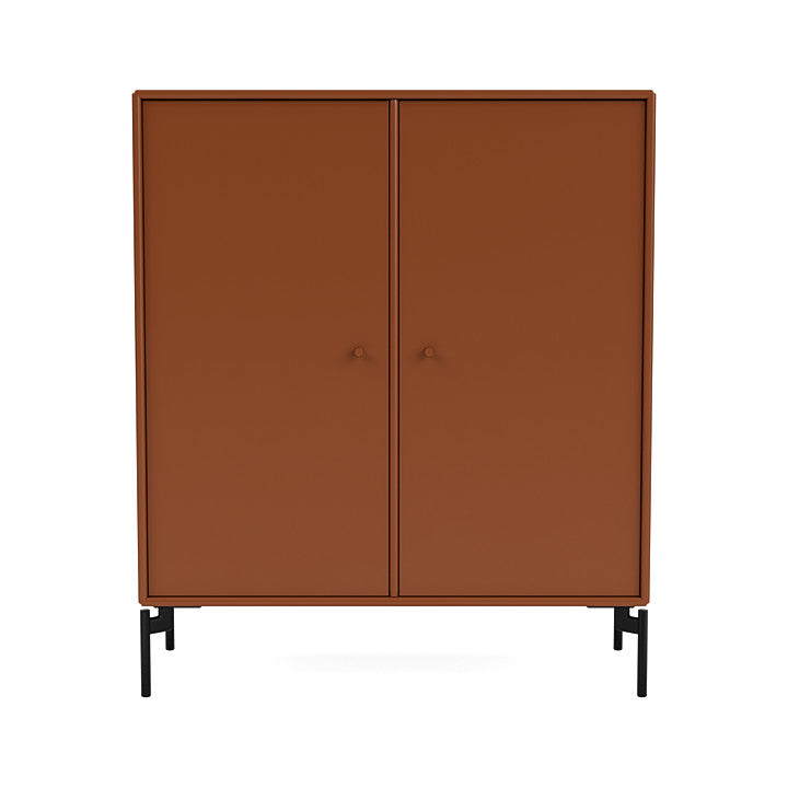 Montana Cover Cabinet With Legs, Hazelnut/Black