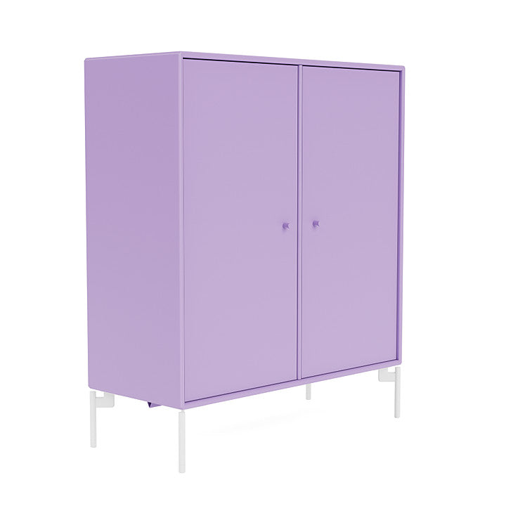 Montana Cover Cabinet With Legs, Iris/Snow White