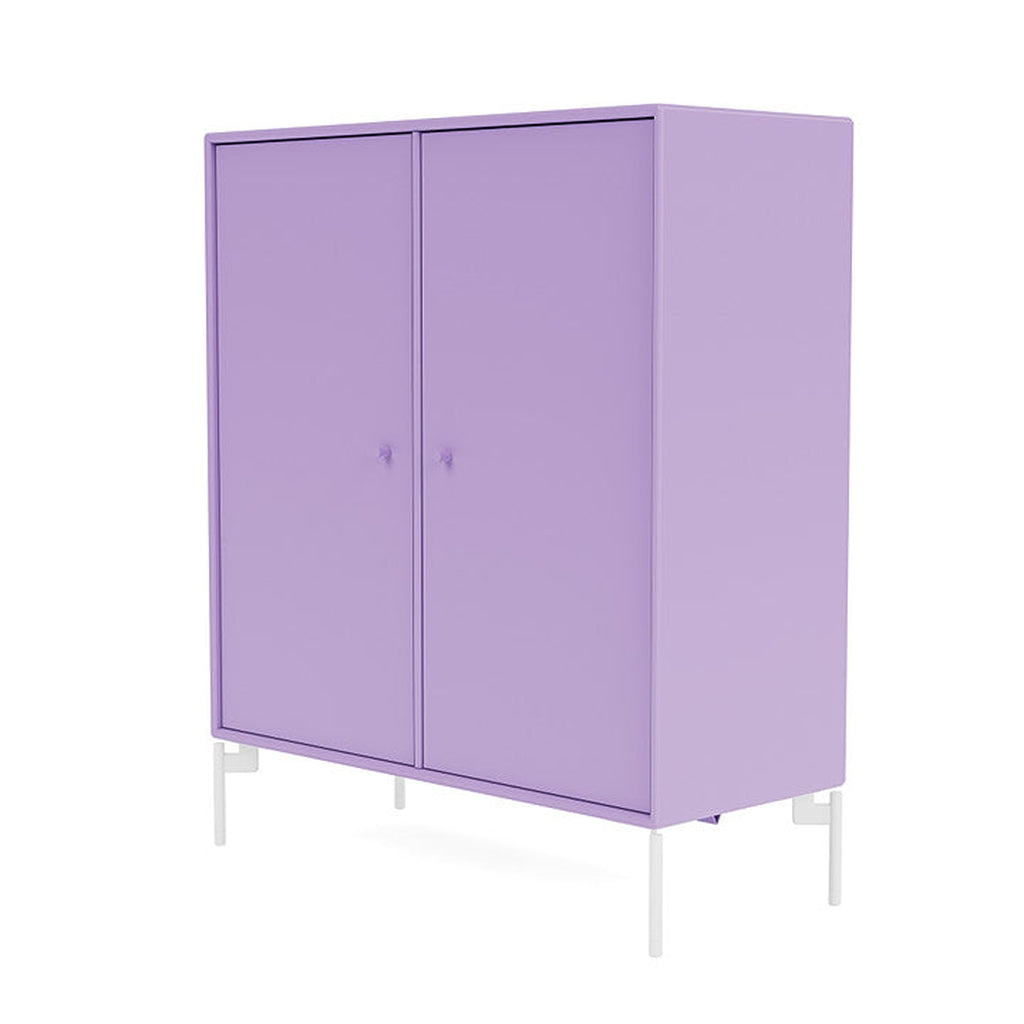 Montana Cover Cabinet With Legs, Iris/Snow White