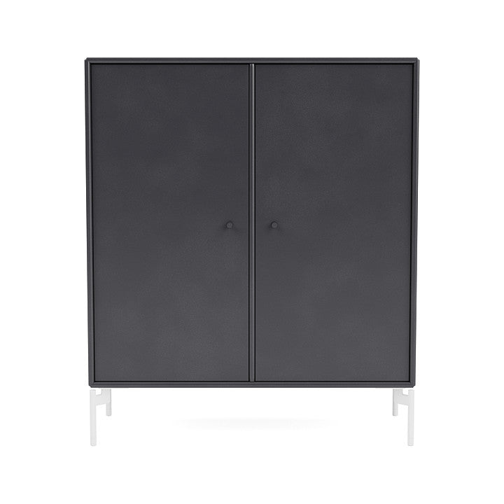 Montana Cover Cabinet With Legs, Carbon Black/Snow White