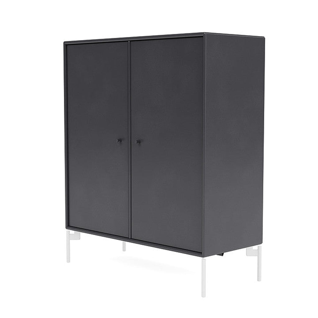 Montana Cover Cabinet With Legs, Carbon Black/Snow White