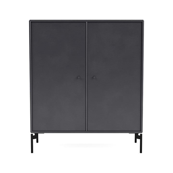 Montana Cover Cabinet With Legs, Carbon Black/Black