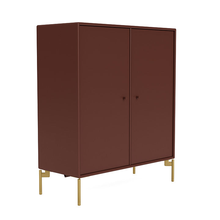 Montana Cover Cabinet With Legs, Masala/Brass