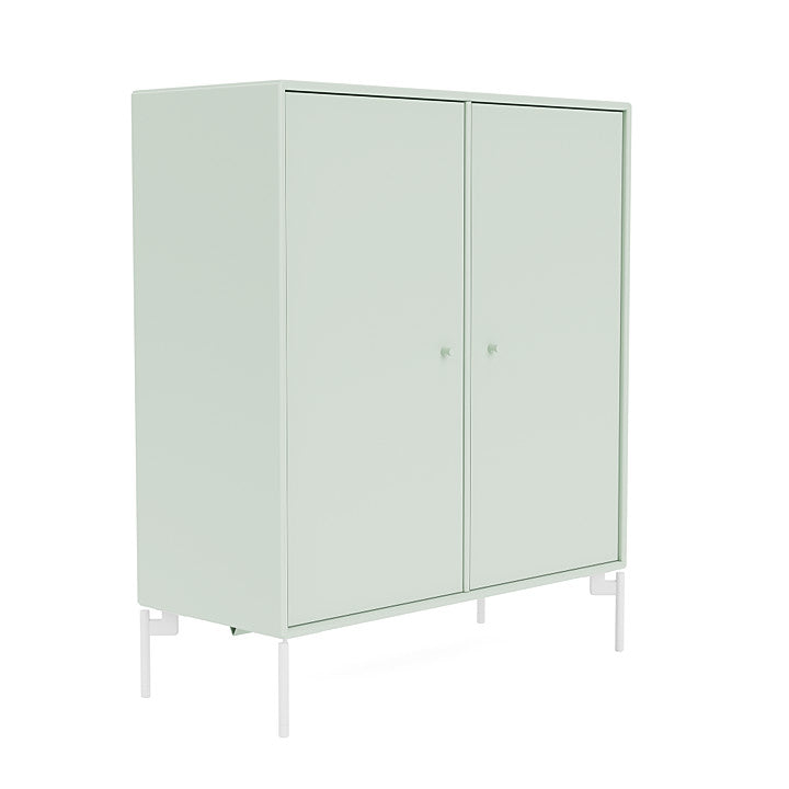 Montana Cover Cabinet With Legs, Mist/Snow White