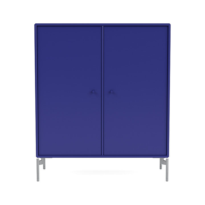 Montana Cover Cabinet With Legs, Monarch Blue/Matt Chrome