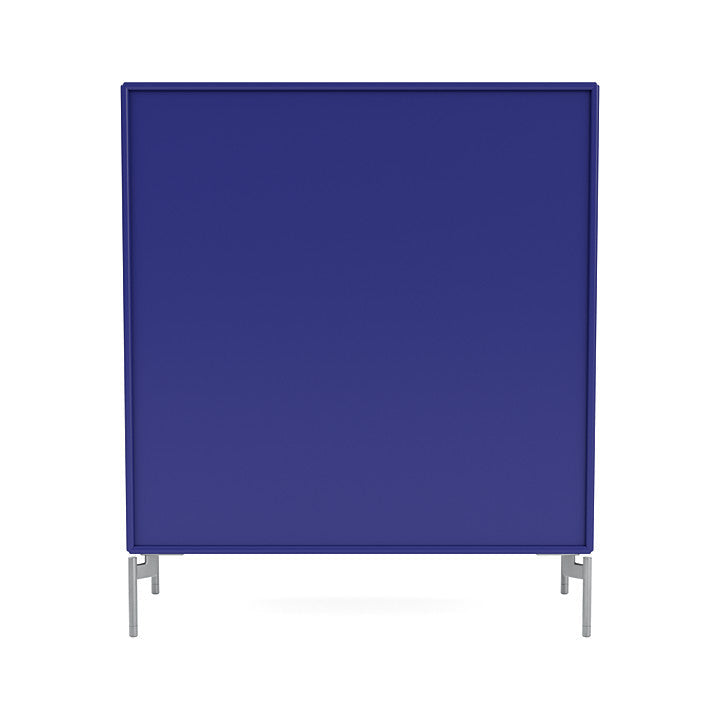 Montana Cover Cabinet With Legs, Monarch Blue/Matt Chrome