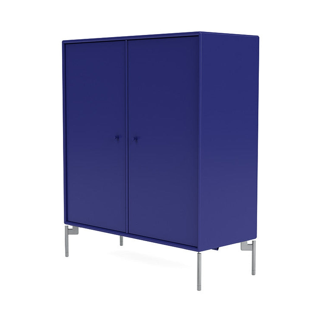 Montana Cover Cabinet With Legs, Monarch Blue/Matt Chrome