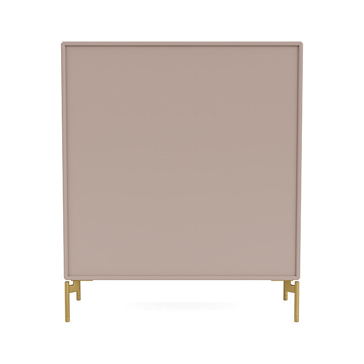 Montana Cover Cabinet With Legs, Mushroom Brown/Brass