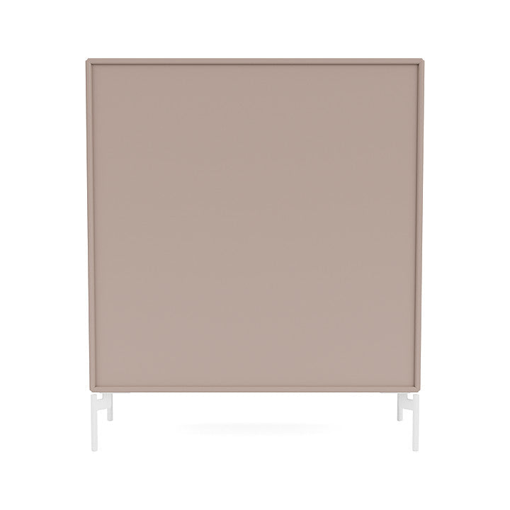 Montana Cover Cabinet With Legs, Mushroom Brown/Snow White