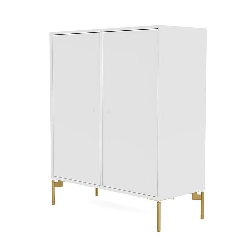 Montana Cover Cabinet With Legs, New White/Brass