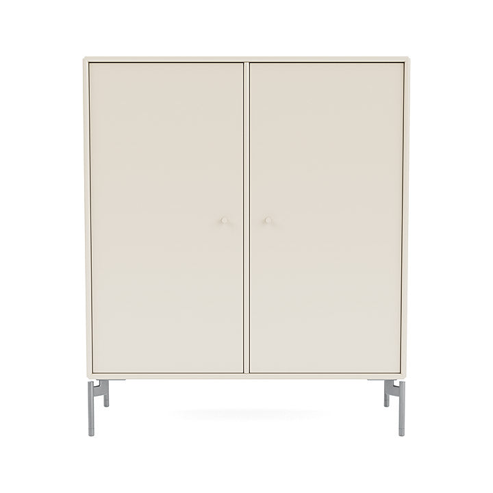 Montana Cover Cabinet With Legs, Oat/Matt Chrome