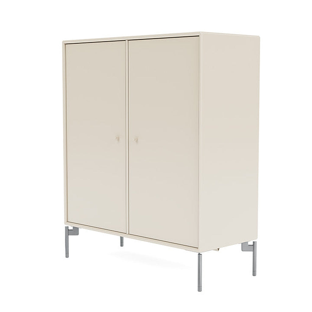 Montana Cover Cabinet With Legs, Oat/Matt Chrome