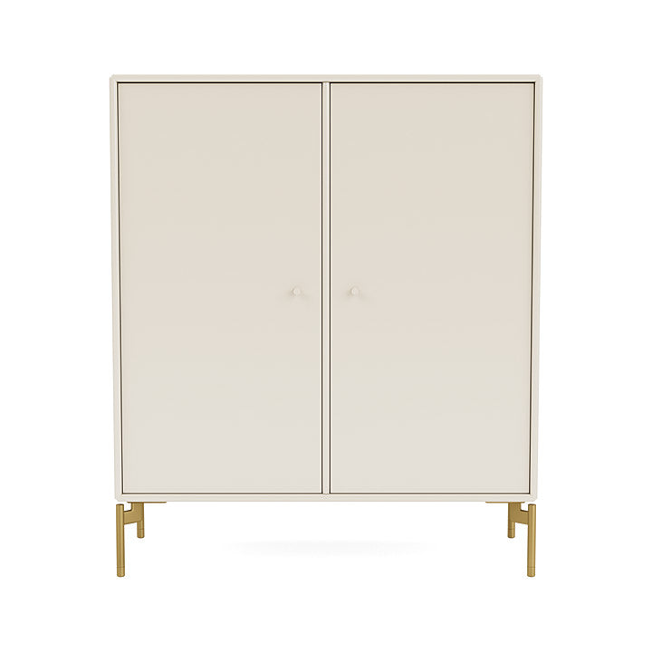 Montana Cover Cabinet With Legs, Oat/Brass