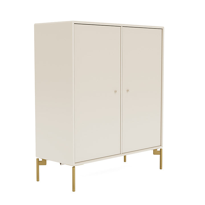 Montana Cover Cabinet With Legs, Oat/Brass