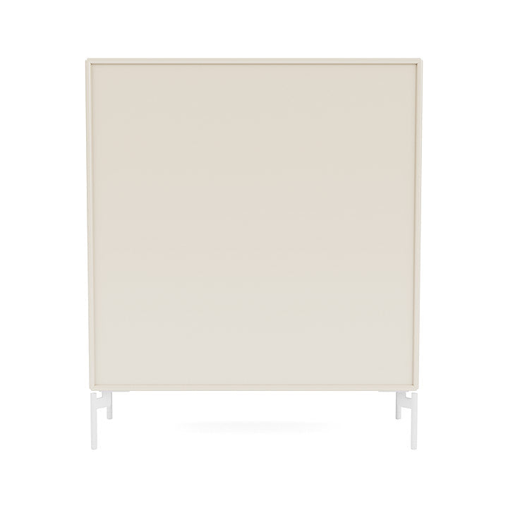 Montana Cover Cabinet With Legs, Oat/Snow White