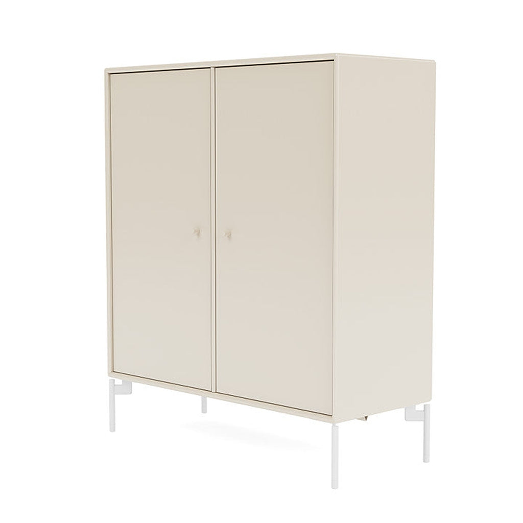 Montana Cover Cabinet With Legs, Oat/Snow White