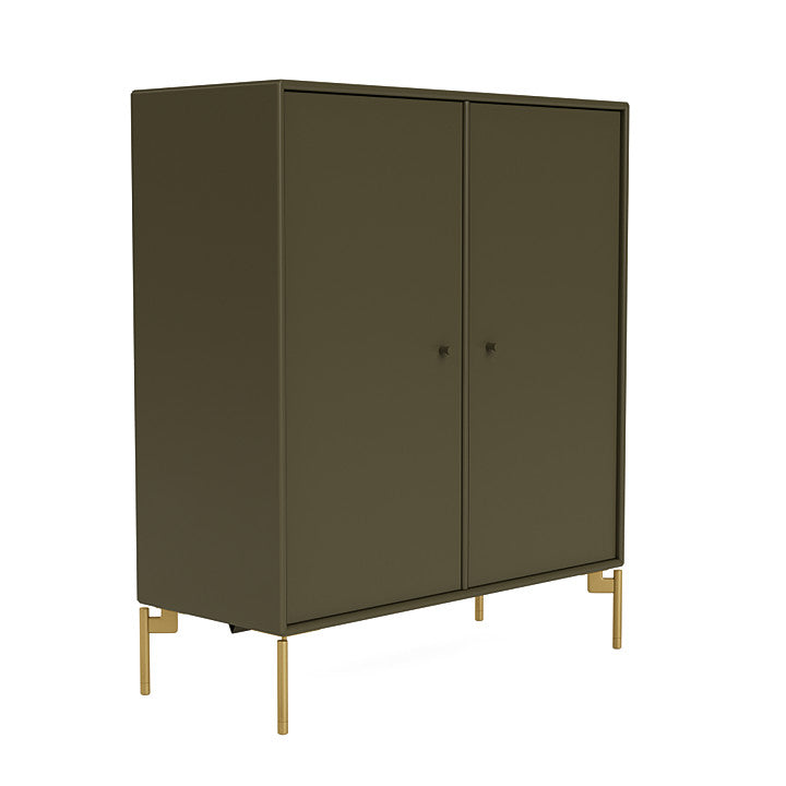 Montana Cover Cabinet With Legs, Oregano/Brass