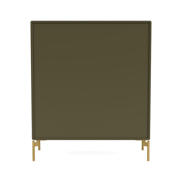 Montana Cover Cabinet With Legs, Oregano/Brass