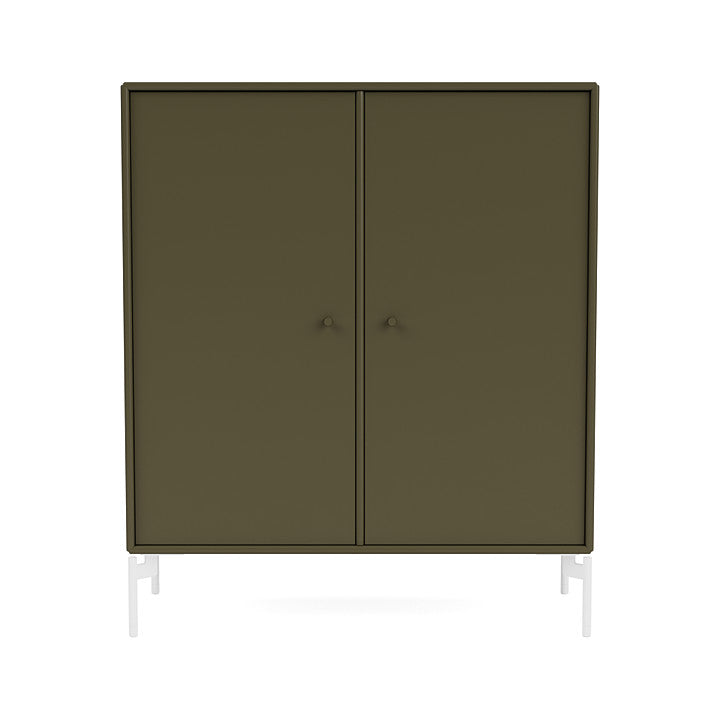 Montana Cover Cabinet With Legs, Oregano/Snow White