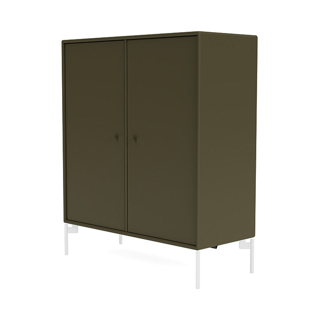 Montana Cover Cabinet With Legs, Oregano/Snow White