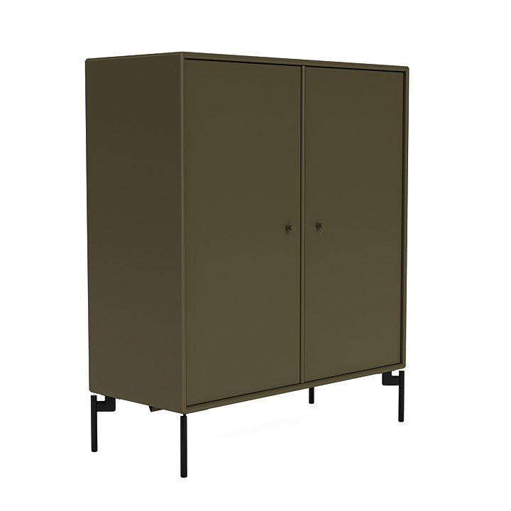 Montana Cover Cabinet With Legs, Oregano/Black