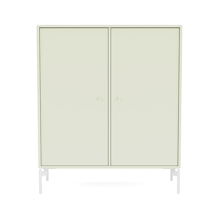 Montana Cover Cabinet With Legs, Pomelo/Snow White