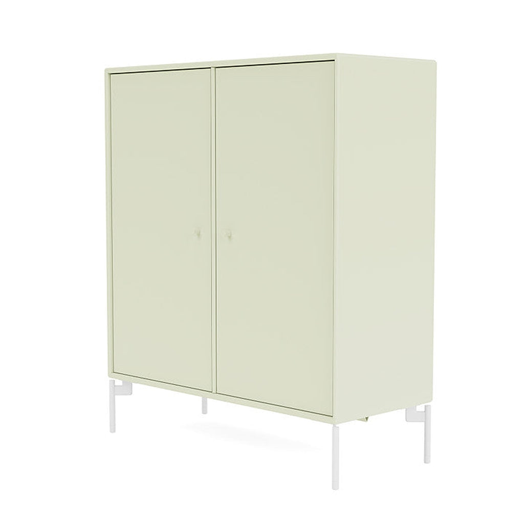 Montana Cover Cabinet With Legs, Pomelo/Snow White