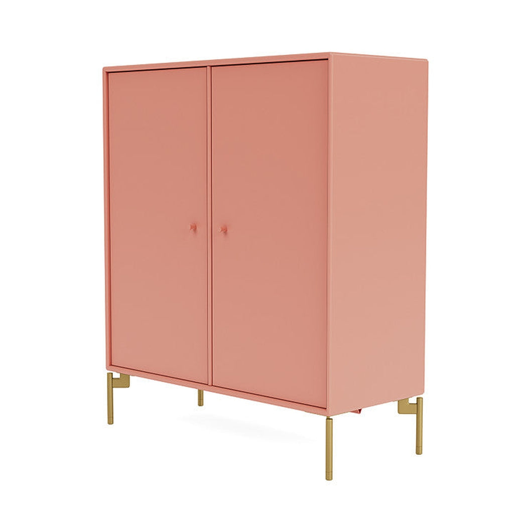 Montana Cover Cabinet With Legs, Rhubarb/Brass