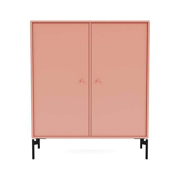 Montana Cover Cabinet With Legs, Rhubarb/Black