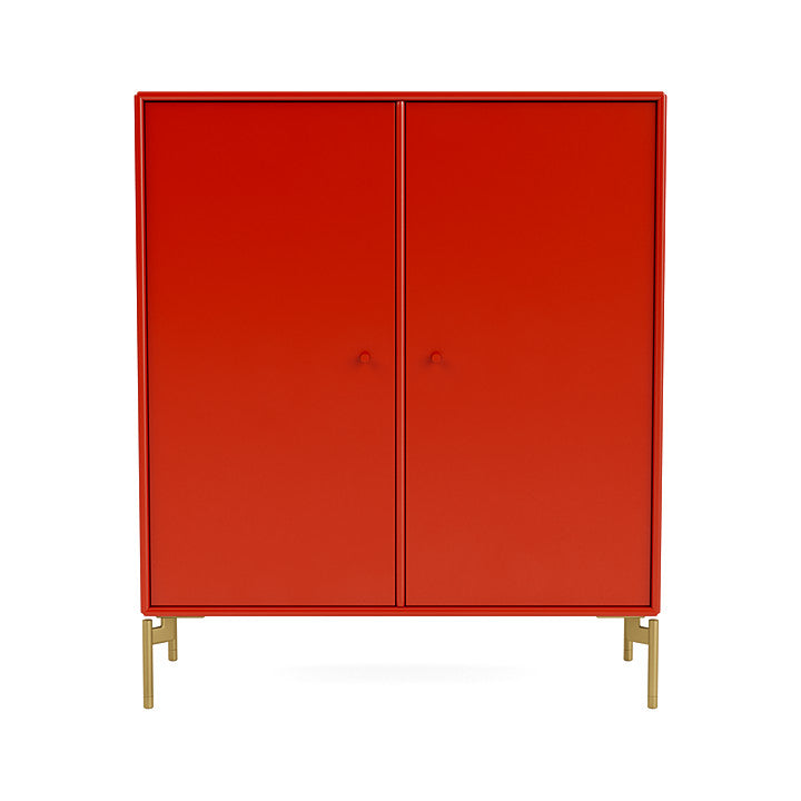 Montana Cover Cabinet With Legs, Rosehip/Brass